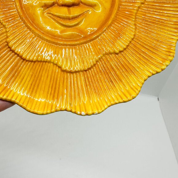 Vintage Dept 56 Ceramic Sun Plate Celestial Boho Hippie Nature Witchy - Picture 6 of 6